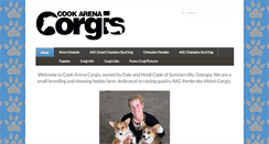 Desktop Screenshot of cookarenacorgis.com